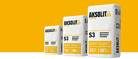 Шпатлевка финишная гипсовая AKSOLIT S3