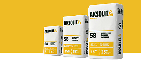 Шпатлевка базовая гипсовая AKSOLIT S8